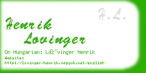 henrik lovinger business card